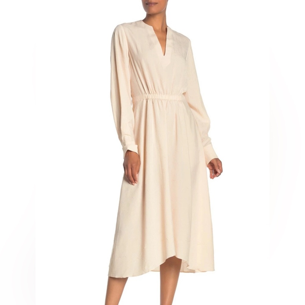 Vince Poet Midi Dress in Sandalwood White Size L